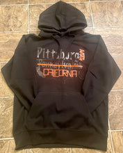 Pittsburg, CA Fleece Hoodie (Black On Black)